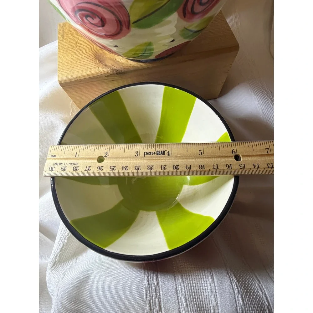 Mary Rose Young Rose Cereal Bowls Set of 4 Pink Green Floral 6